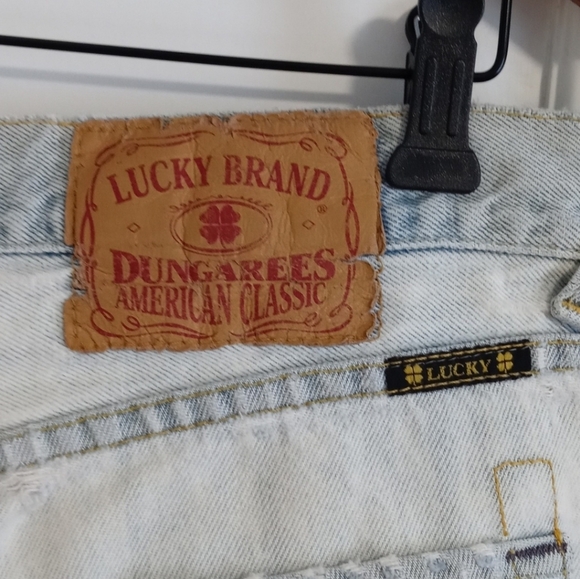 🍀VERY VTG Lucky Brand Jeans🍀 - White Distressed Button Fly Jean - Picture 6 of 16